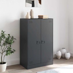 vidaXL Dressoir 67x39x107 cm staal antracietkleurig