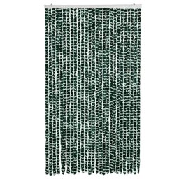 vidaXL Vliegengordijn 118x220 cm chenille groen en wit