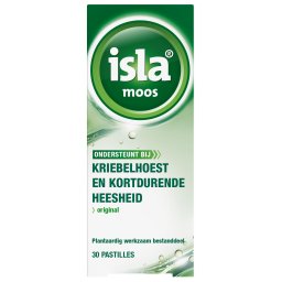 Isla Moos Keelpastilles - bij kriebelhoest en kortdurende heesheid