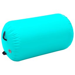 vidaXL Gymnastiekrol met pomp opblaasbaar 100x60 cm PVC groen