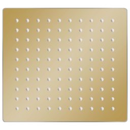 vidaXL Regendouchekop vierkant 20x20 cm roestvrij staal goudkleurig