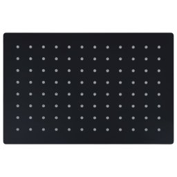 vidaXL Regendouchekop rechthoekig 30x20 cm roestvrij staal zwart