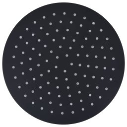 vidaXL Regendouchekop rond 25 cm roestvrij staal zwart