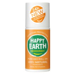 Happy Earth 100% Natural Deo Roll-On Rose Petitgrain
