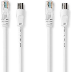 Nedis Coax- en CAT6-Combikabel | IEC (Coax) Male / RJ45 Male | IEC (Coax) Female / RJ45 Male | Verni