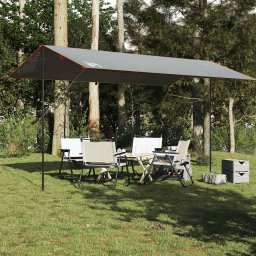 vidaXL Kampeerluifel waterdicht 500x294 cm grijs en oranje