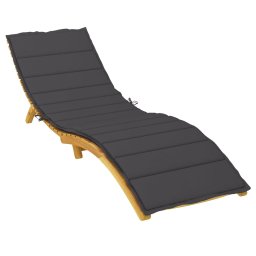 vidaXL Ligbedkussen 200x50x3 cm oxford stof zwart
