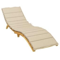 vidaXL Ligbedkussen 200x50x3 cm oxford stof beige