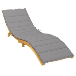 vidaXL Ligbedkussen 200x50x3 cm oxford stof grijs