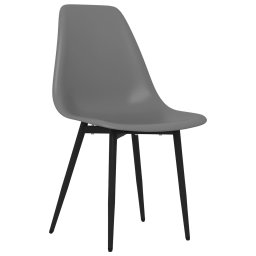 vidaXL Eetkamerstoelen 2 st PP grijs