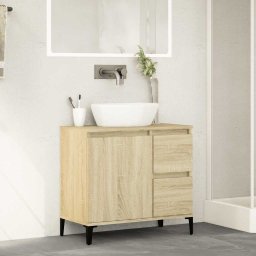 vidaXL Badkamerkast 65x33x60 cm bewerkt hout sonoma eikenkleurig