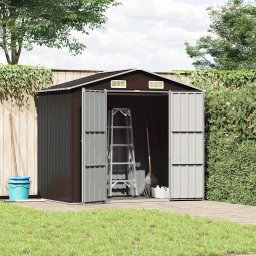 vidaXL Tuinschuur 205x129x183 cm gegalvaniseerd staal bruin