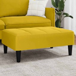 vidaXL Voetenbank 77x55x31 cm fluweel geel