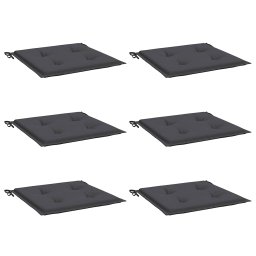 vidaXL Tuinstoelkussens 6 st 40x40x3 cm oxford stof antracietkleurig