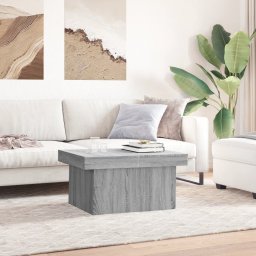 vidaXL Salontafel 100x55x40 cm bewerkt hout grijs sonoma eikenkleurig