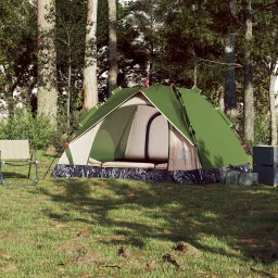 vidaXL Koepeltent 3-persoons snelontgrendeling groen