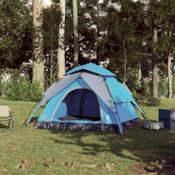 vidaXL Koepeltent 4-persoons snelontgrendeling blauw