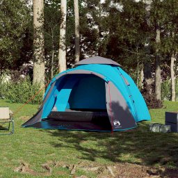 vidaXL Koepeltent 3-persoons snelontgrendeling blauw