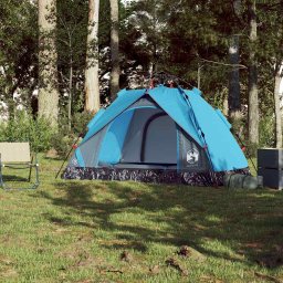 vidaXL Koepeltent 2-persoons snelontgrendeling blauw