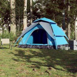 vidaXL Koepeltent 5-persoons snelontgrendeling blauw
