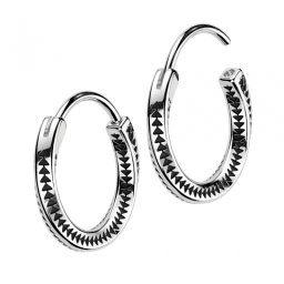 Oorbellen double twist 0.8x10 - zilver