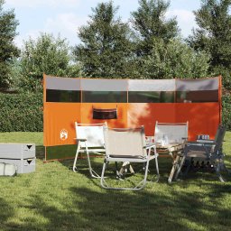 vidaXL Windscherm camping waterdicht 366x152x152 cm oranje