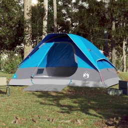 vidaXL Koepeltent 4-persoons waterdicht blauw