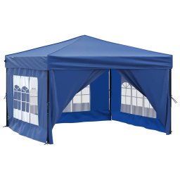 vidaXL Partytent inklapbaar met zijwanden 3x3 m blauw