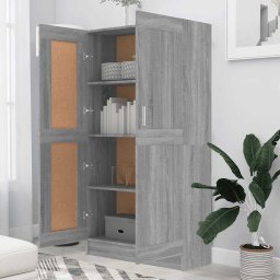 vidaXL Boekenkast 82,5x30,5x150 cm bewerkt hout grijs sonoma eiken