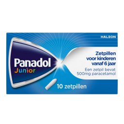 Panadol Junior Zetpillen 500mg - vanaf 6 jaar