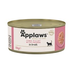 24x156g Tonijnfilet & Garnalen Applaws Kattenvoer