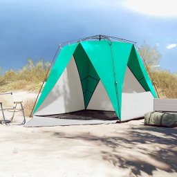 vidaXL strandtent 4-persoons waterdicht snelontgrendeling zeegroen