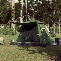vidaXL Koepeltent 5-persoons snelontgrendeling groen