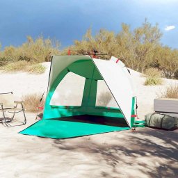 vidaXL strandtent 2-persoons waterdicht snelontgrendeling zeegroen