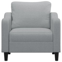 vidaXL Fauteuil 60 cm stof lichtgrijs