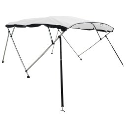 vidaXL Biminitop 4 bogen met mesh zijwanden 243x(230-244)x137 cm