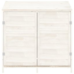 vidaXL Tuinschuur 102x52x112 cm massief vurenhout wit