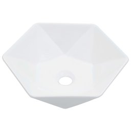vidaXL Wastafel 41x36,5x12 cm keramiek wit