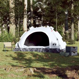 vidaXL Tent 2-persoons snelontgrendeling verduisterende stof wit