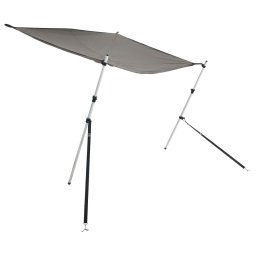 vidaXL Schaduwdoekset T-top 174x205x(115-194) cm antracietkleurig
