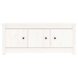 vidaXL Schoenenkast 110x38x45,5 cm massief grenenhout wit
