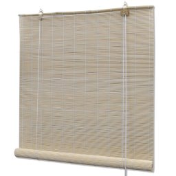 vidaXL Rolgordijnen 4 st 120x160 cm bamboe natuurlijk