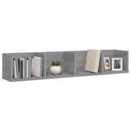 vidaXL Wandschap CD 100x18x18 cm bewerkt hout grijs sonoma eikenkleur