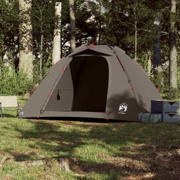 vidaXL Tent 4-persoons snelontgrendeling bruin