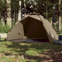 vidaXL Tent 4-persoons snelontgrendeling bruin