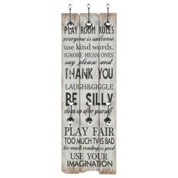 vidaXL Wandkapstok met 6 haken THANK YOU 120x40 cm