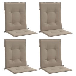 vidaXL Tuinstoelkussens lage rug 4 st 100x50x3 cm oxford stof taupe