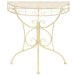 vidaXL Bijzettafel vintage stijl half rond 72x36x74 cm metaal goud