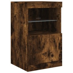 vidaXL Dressoir met LED-verlichting 41x37x67 cm gerookt eikenkleurig