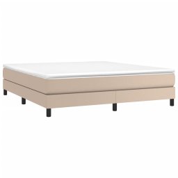 vidaXL Boxspring bed kunstleer cappuccinokleurig 160x200 cm